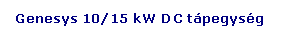 Lekerektett tglalap: Genesys 10/15 kW DC tpegysg